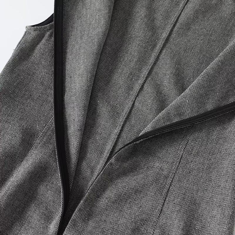 2025 Spring Women's Sleeveless Solid Color Pullover Dress