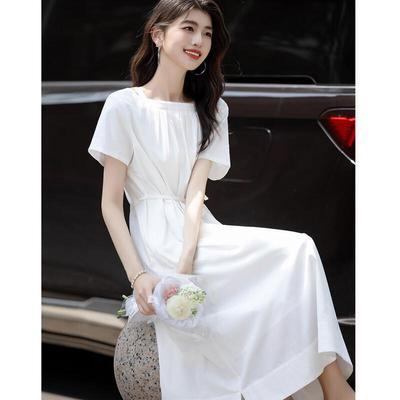 Demana Summer Breathable Cotton Cutout Short Sleeve Dress