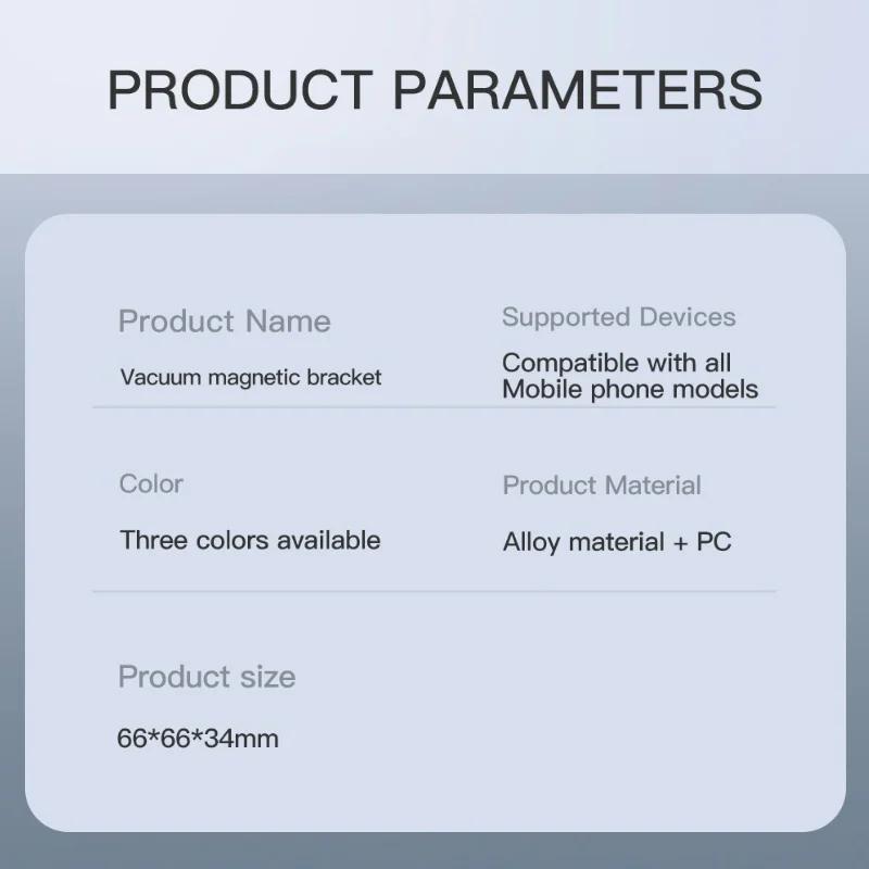 Magnetische Handyhalterung mit Vakuumsaugfuß und 360-Grad-Drehung, Freisprech-Magnet-Klapp-Handyhalterung für Auto/Glatte Oberfläche
