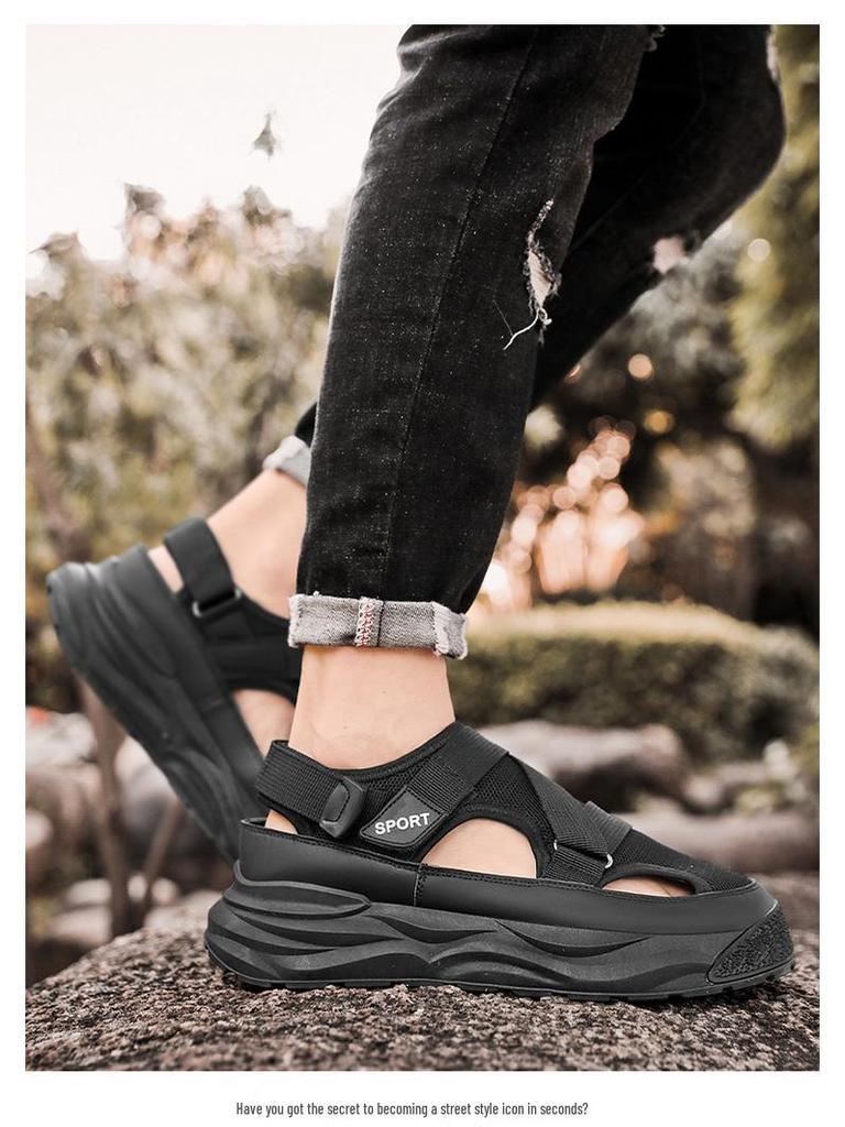 Summer 2025 Men's Trendy Thick-Soled Breathable Sports Sandals