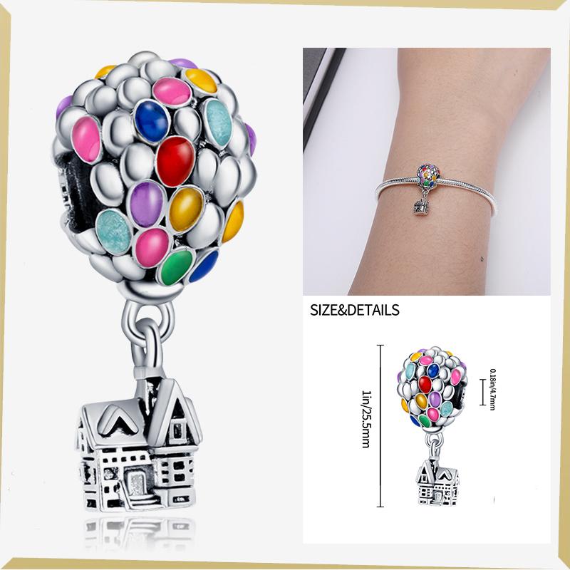 Fit Original 3Mm Bracelet Beads Women Diy Fashion Air Balloon Series Charm Beads Copper Charm Jewelry