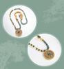 Jade Stone Large Compass Necklace - Vintage Luxurious Pendant
