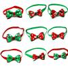 Christmas Series Bowknot Size Adjustable Collar for Pet Dog Teddy Supplies