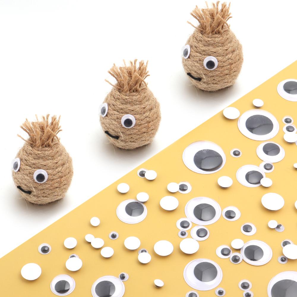 50-500pcs 6-30mm Googly Wiggle Eyes Creative Plastic Cartoon Moving Eyes Activity Eyeball For Children DIY Toys Doll Accessories