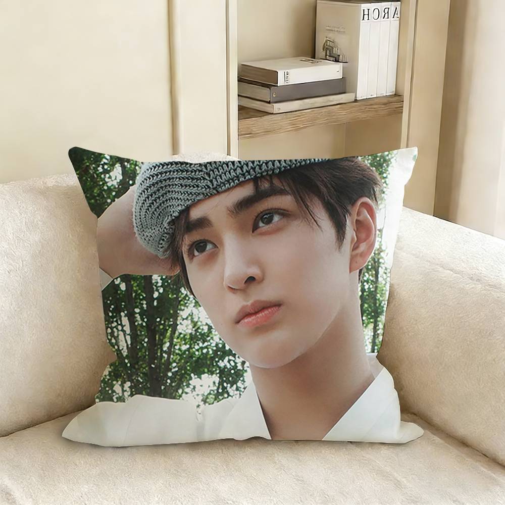 K-Keonhos Visual Maknae Various Sizes Square Pillow Case For Car Home Bedchamber Decor