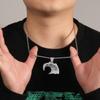 Hip Hop Necklace Personality Diamond Wave Hipster Pendant Ins Fashion Versatile Men's Pendant