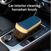 Car Detailing Brush, Horsehair Bristles Vehicle Duster Automotive Interior Dusting Brush for Car Owners Sedan Truck SUV RV Air