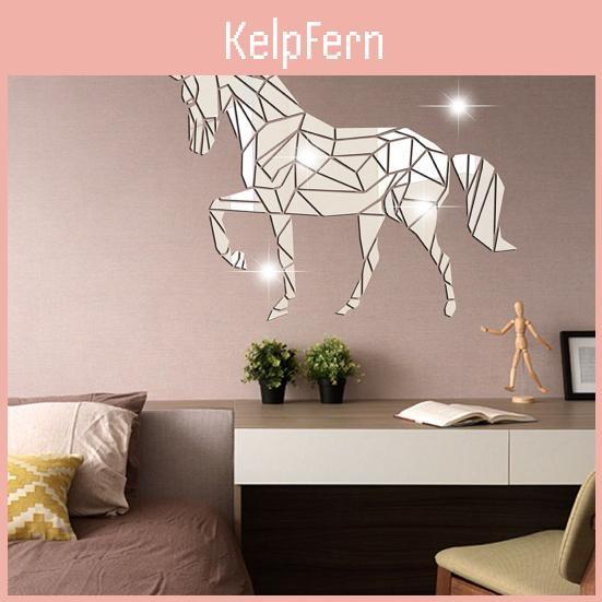 Glossy Selfadhesive Sticker Acrylic Acrylic Diy Mirror Horse Stickers Home