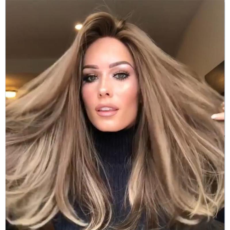 

Синтетический темно-коричневый парик длинные волнистые парики для женщин парик с челкой термостойкий для вечеринок повседневное натуральное использование