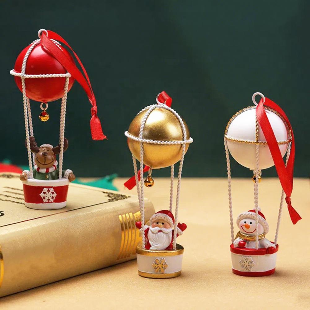 Christmas Hot Air Balloon Decorations Holiday Party Decorations Hand-painted Father Christmas Hot Air for Christmas Home Decor