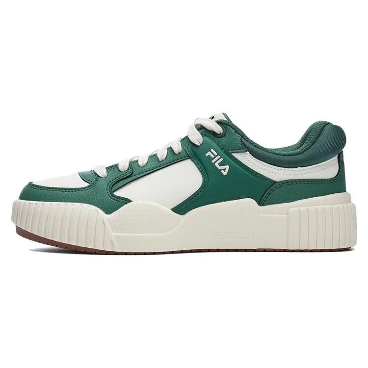FILA Blocks Synthetic Leather Low-Top Sneakers Women sneakers Green White F12W312209FMG