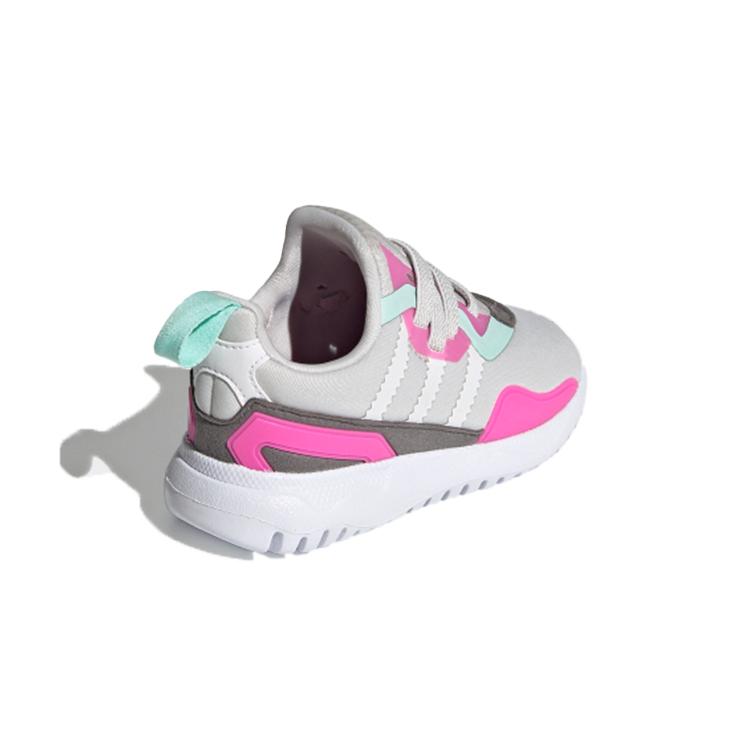 Adidas Originals Flex Collection Abrasion Resistant Breathable Low top Toddler Shoes White Gray Pink Infant And Toddler FX5329