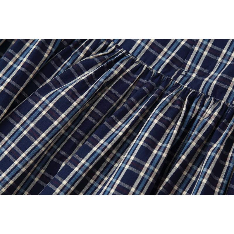 Women's Chic Retro Plaid Anti-Exposure Half Skirt - Summer Versatile Slimming Bud Design