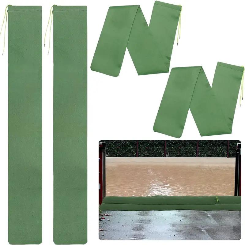 Flood Defense Sandbags Heavy Duty Canvas Reusable 14Pcs Water Barriers for Emergency Home Yard Basement Use