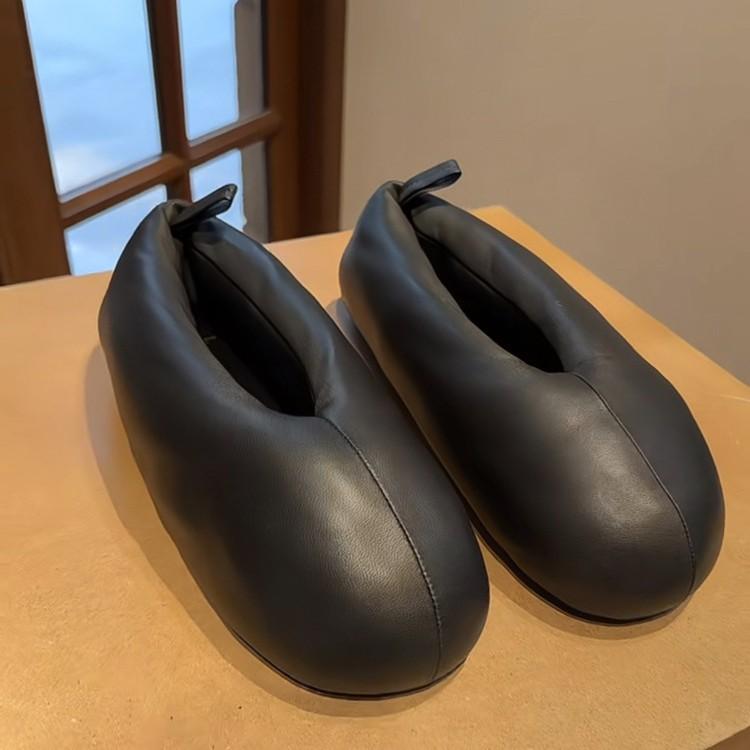 Spring and Summer New Bread Single Shoes Fashionable Flat-bottomed Bag Head Ugly Cute Big Head Casual Grandma Single Shoes Women