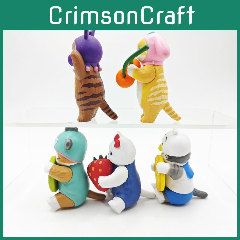 Adorable Fruity Cat Figurines Pvc Collectible Toys Blind Box Gashapon Figures