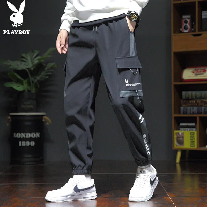 PLAYBOY Men's Loose Fit Jogger Cargo Pants