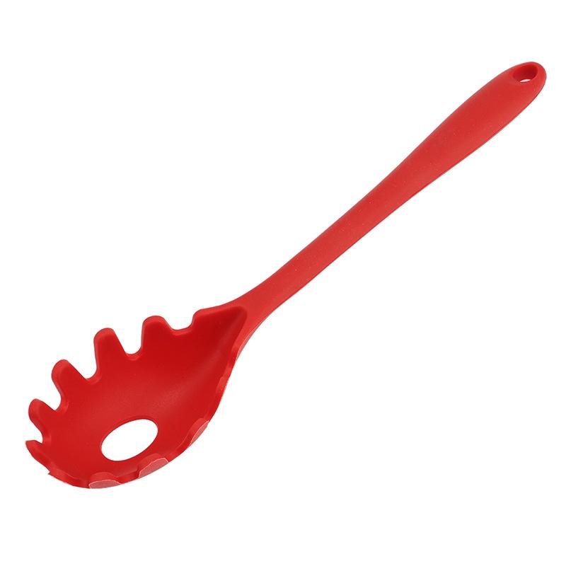 Silicone Pasta Noodle Colander Long Handle Spaghetti Spoon Noodle Scoop Colander Slot Spoon Nylon Drain Strainer Kitchen Gadget
