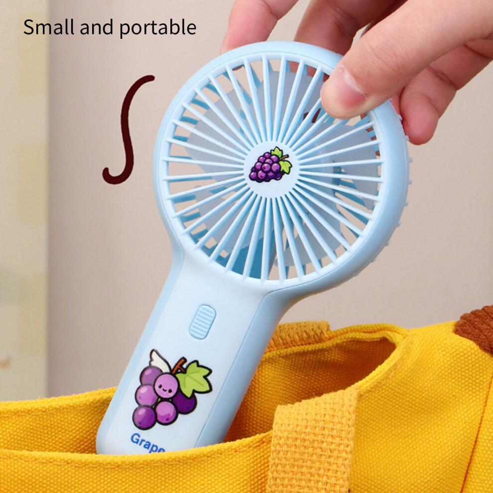 Outdoor Handheld Fan Rechargeable Air Blower 3 Speed-White