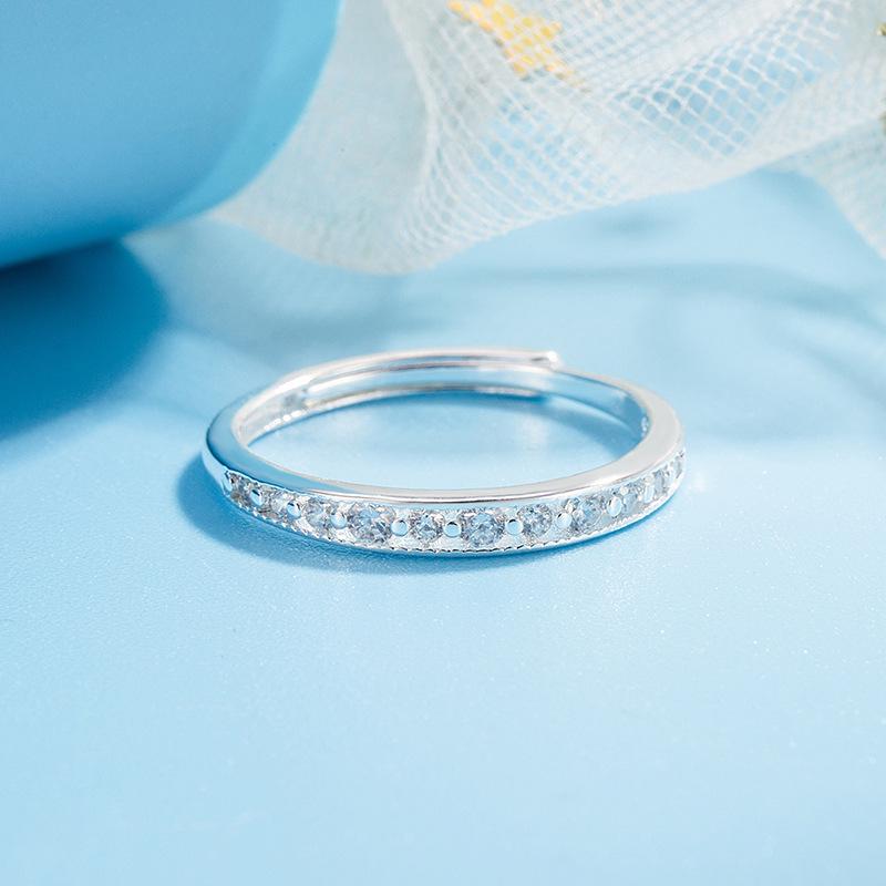 

Elegant Zirconia Inlaid Band Ring - Versatile, Fashionable Women s Jewelry for Daily Wear