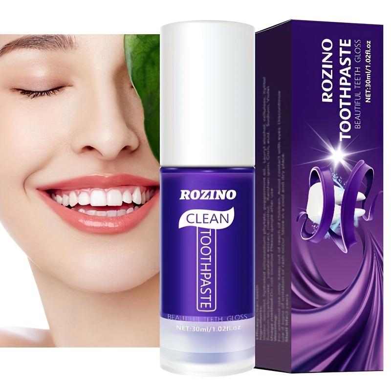 Dentifrice violet pour appareil dentaire, nettoyage en profondeur, haleine fraîche, Booster de blanchiment, 30Ml, idéal pour la maison et les voyages