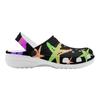 White EVA Clogs with Cosmic Snake Print, Lightweight Slip On Garden Shoes, Breathable Beach Sandals, Indoor Outdoor Slippers for Men Women