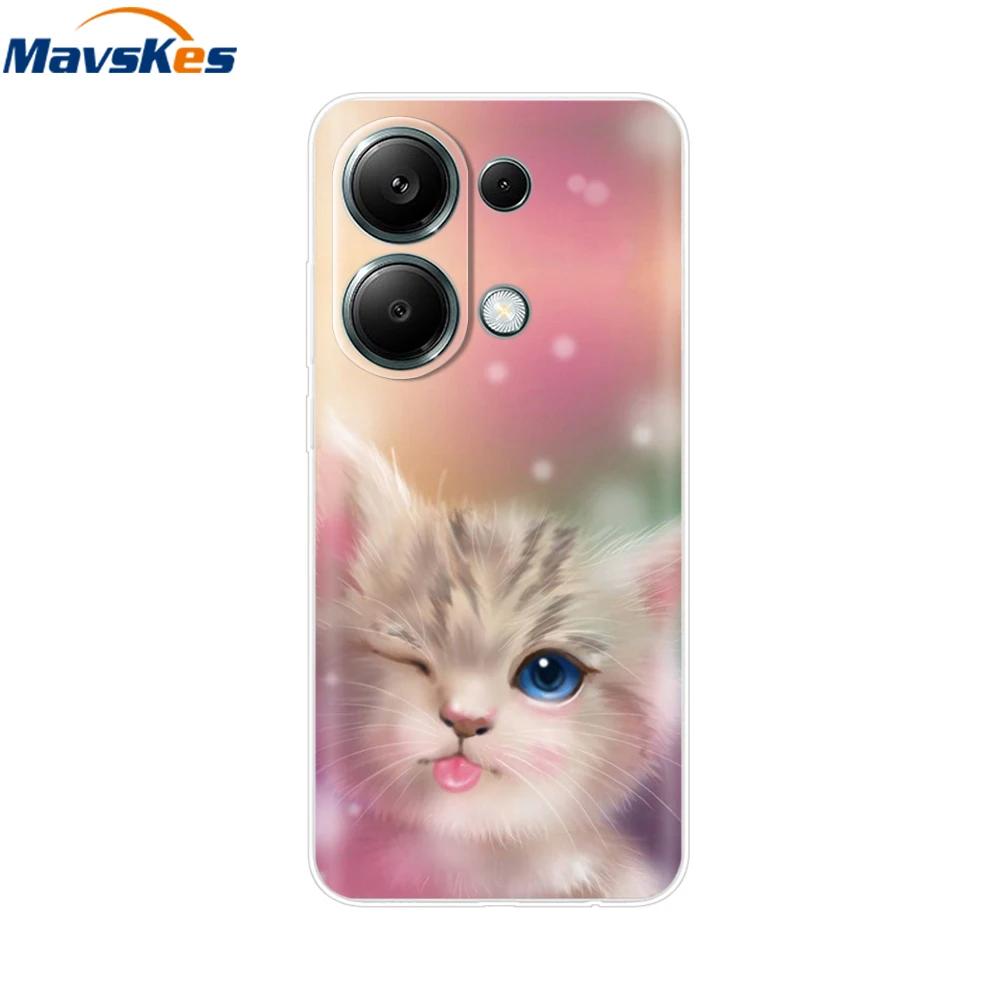 For Xiaomi Redmi Note 13 4G Case Note13 Cover Soft Clear Silicone TPU Back Case Funda For Redmi Note 13 Pro 4G Phone Cases Coque