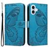 For iPhone 17 Case Butterfly Pattern PU Leather Folio Flip Phone Cover
