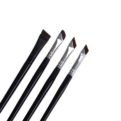 6 ks Upgrade Blade štětec na oční linky Ultra tenký jemný úhlový plochý štětec na obočí štětec na make-up pod oči