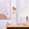 Resin Craft Mom Hug Daughter Sculptures Elegant Family Sculpture  Mothers Day