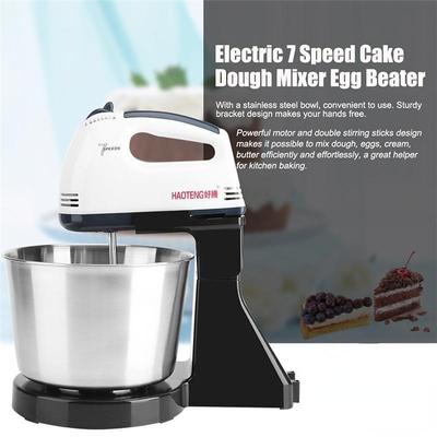 Electric 7 Speed Cake Bread Dough Mixer Egg Stand Beater