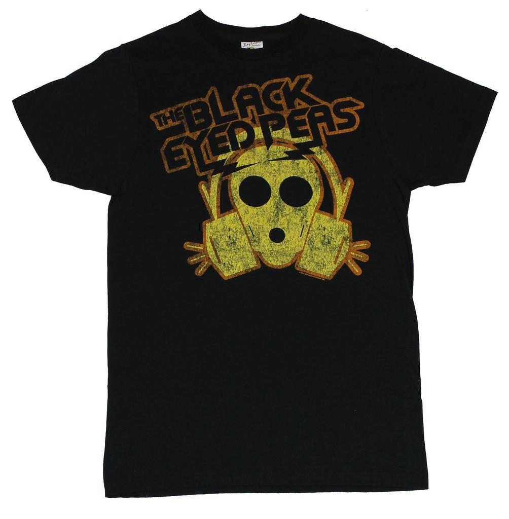 Black Eyed Peas The Fergie Will I Am Adult New T-shirt Distressed Headphone