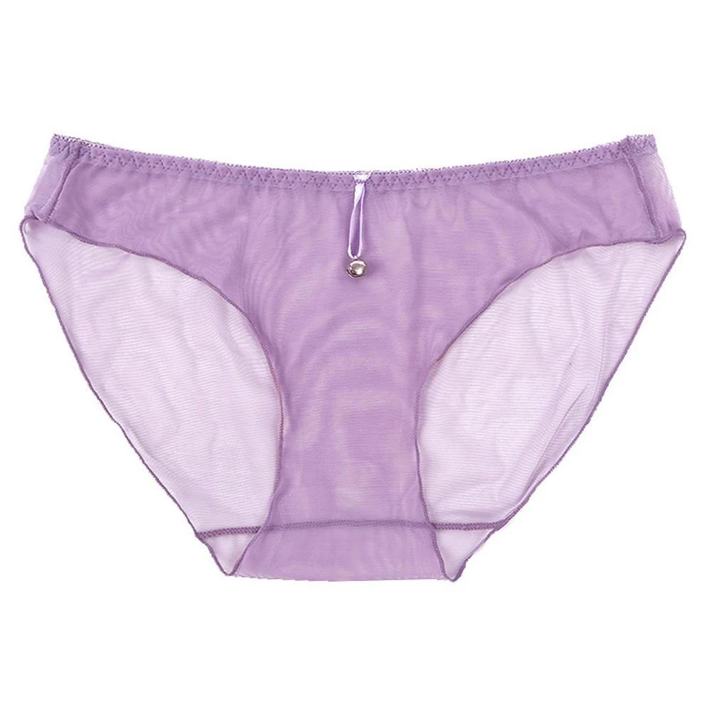 Women's Ultra Thin Mesh Panties See Through Briefs Erotic Lingerie Breathable Sexy Transparent Underwear for Girls
