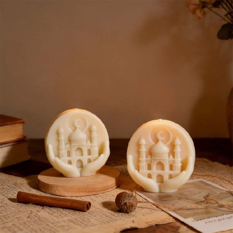 Silicone Handheld Castles Mould Suitable For Candlewax And Plasters Crafting Activity