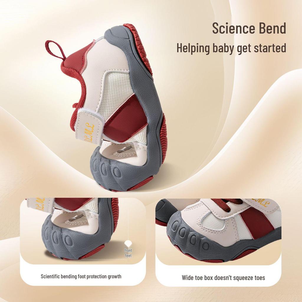 2026 Spring Soft Sole Non-Slip Baby Shoes for Boys & Girls: Breathable Casual Sports Walking Shoes