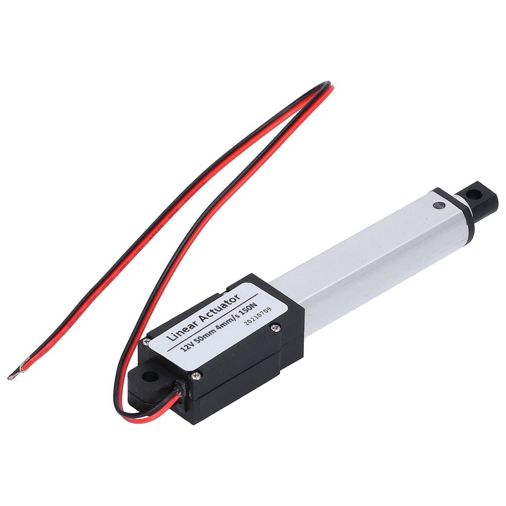 Actuador Lineal 50mm de Carrera CC 12V Bajo Ruido Interruptor de Límite Interno Mini Actuador de Movimiento Lineal para Automoción