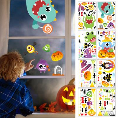 Halloween Stickers Horror Atmosphere Window Glass Decoration Stickers PVC Wall Stickers