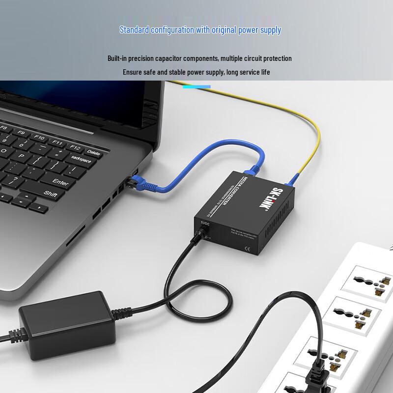SK-LINK 100M Single Fiber Optic Transceiver Pair (25km, SC)