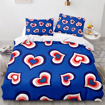 Copripiumino Cuore d'Amore Set Biancheria da Letto a Tema Romantico Copripiumino in Microfibra Cartone Animato Full King Queen Per Ragazze Adolescenti Adulti Regali