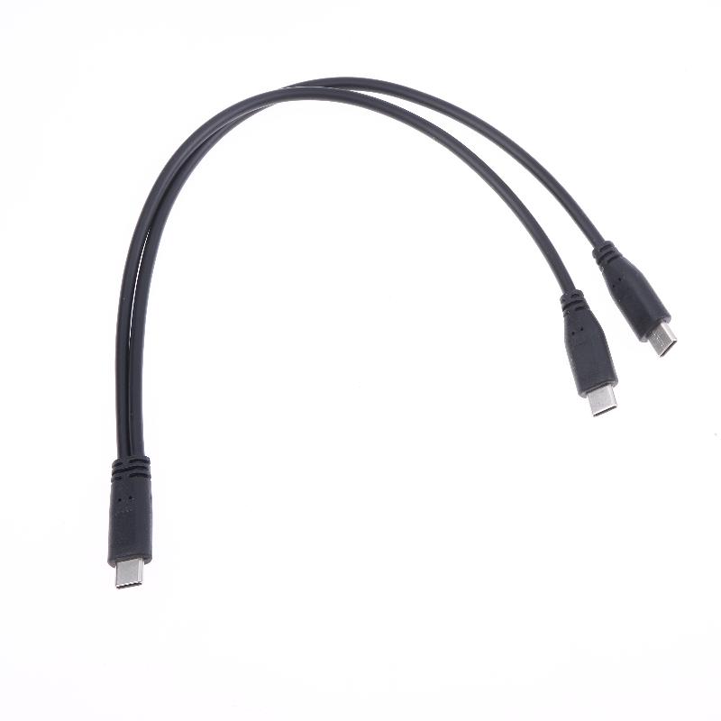 Répartiteur de câble USB C Répartiteur de câble Type C Fil d'extension 1 vers 2 Adaptateur d'alimentation 3A 15W Adaptateur de câble de charge pour appareils multiples