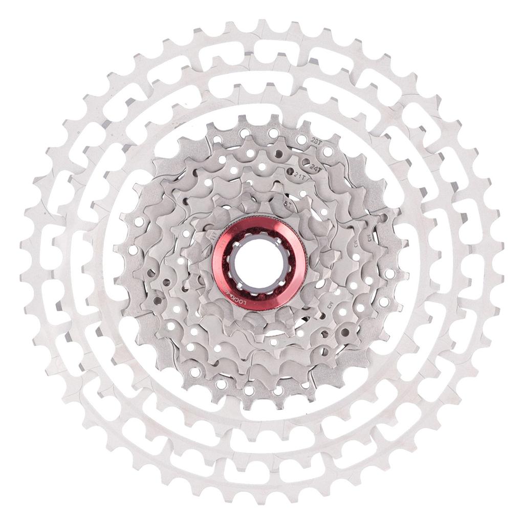 Mountain Bike Freewheel Bicycle Split Structure Hollow 46T Cassette Flywheel Silver10 Speed 46T