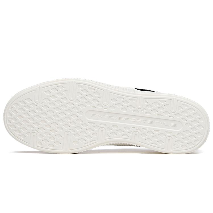 Anta Life Collection Synthetic Leather Slip Resistant Low top Skateboard Shoes Men's White 112048064-2