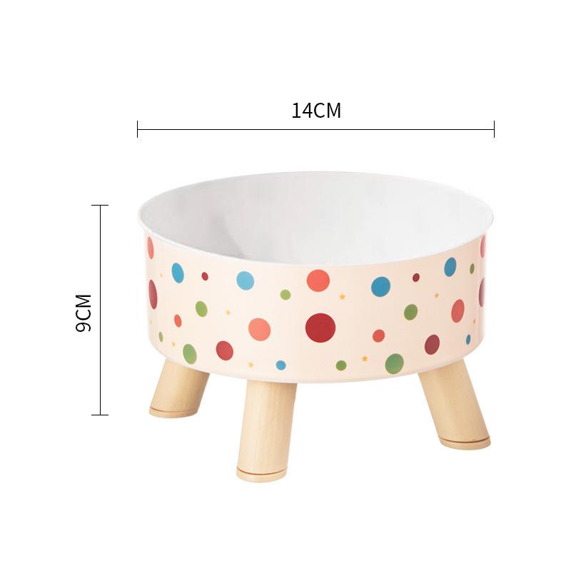 Anti-Spill High-Footed Stainless Steel Pet Bowl for Cats and Dogs with Neck Protection