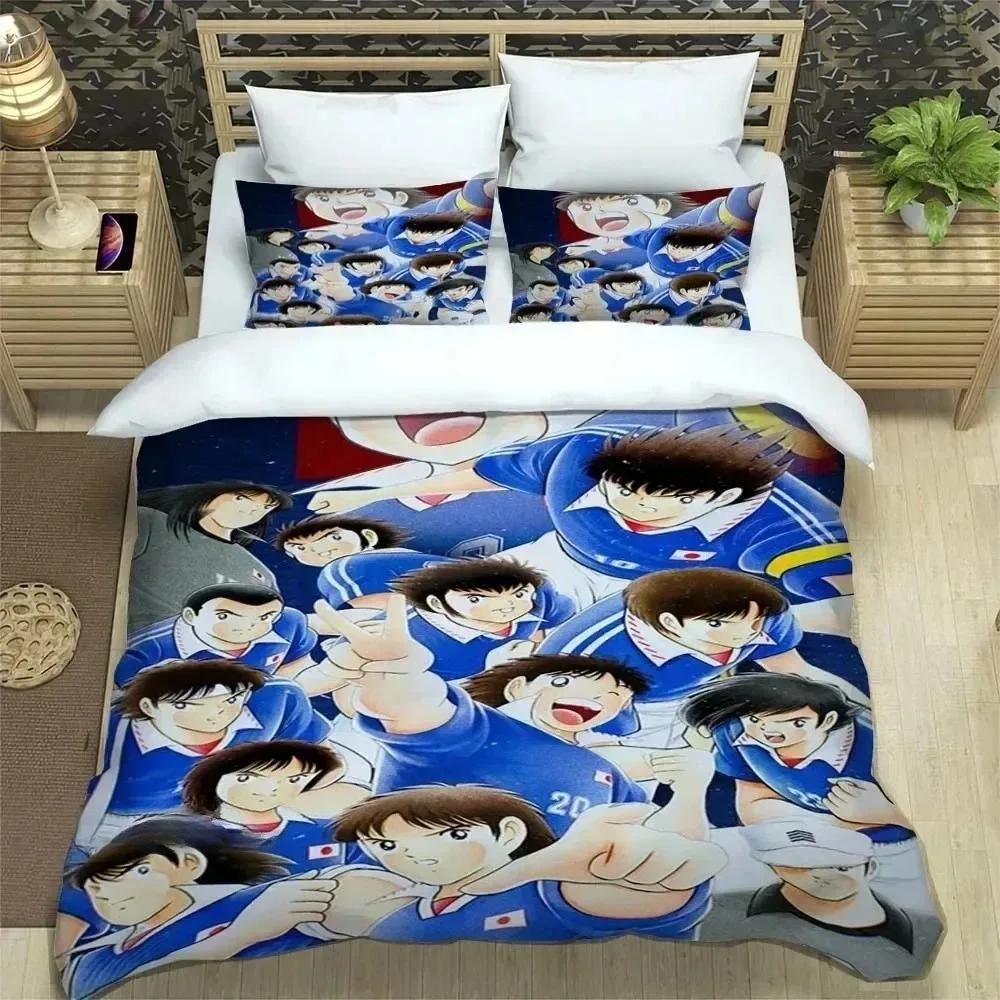 New Anime C-CAPTAIN TSUBASA Comfortable Duvet Quilt Cover Pillowcase Bedding Set Children Bedroom Decoration Home Textile