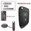 Modified Flip Car Key Shell Case For Peugeot 207 307 308 407 508 5008 607 807 Remote For Citroen C2 C3 C4 C5 Xsara Picasso