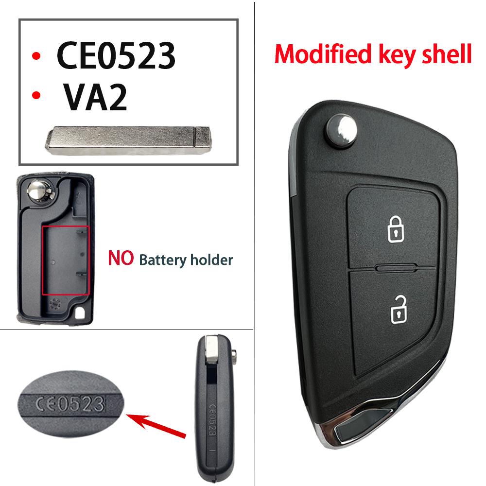 Modified Flip Car Key Shell Case For Peugeot 207 307 308 407 508 5008 607 807 Remote For Citroen C2 C3 C4 C5 Xsara Picasso