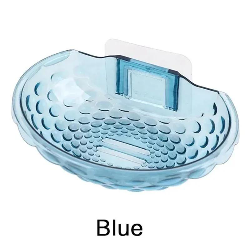 1 Pc Sink Adhesive Soap Holder Soap Dishes Sponge Container with Wall Hook for Shower Kitchen Bathroom Accessories