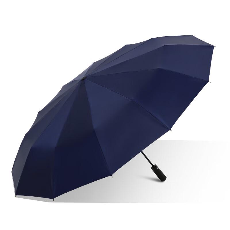 Paradise 12-Rib Automatic Black-Coated Folding Umbrella