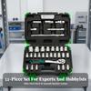 Socket Wrench Kit 72-Tooth Tools Sturdy for Garage