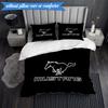 3PCS Mustang Printed Bedding Set For Bedroom dormitory,  Includes 1 Duvet Cover & 2 Pillowcases for All Seasons Home Decor Fan gifts